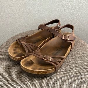 Birkenstock Bali Oiled Leather Sandals in Habana